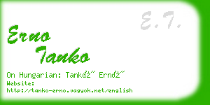 erno tanko business card
